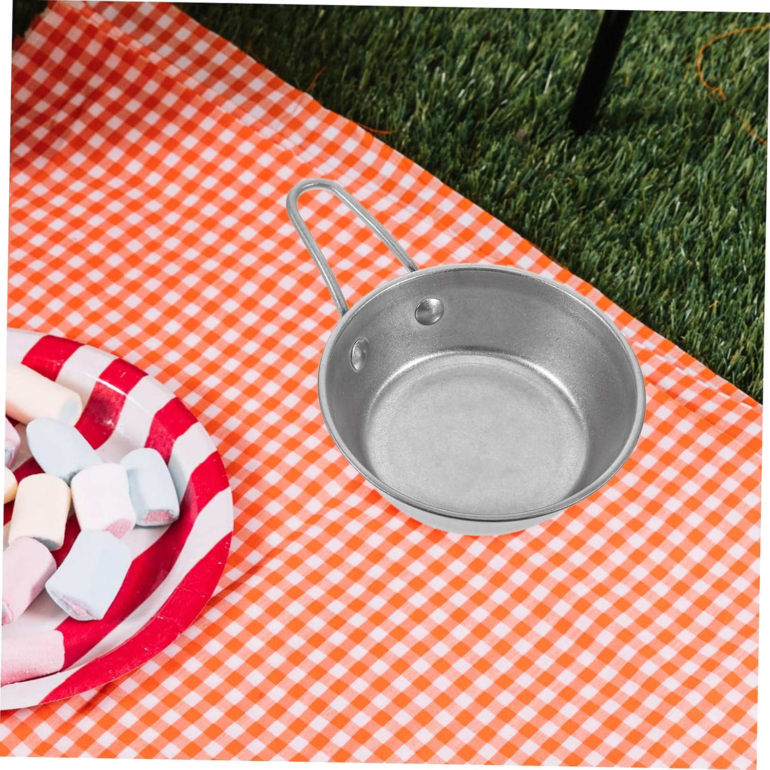 Kisangel Stainless Steel Outdoor Camping Bowl Soup Bowl Handles Korean Microwave Safe Camping Utensils