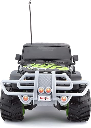Miniatura 2 de Maisto Tech R/C 1:16 Escala 2.4 GHz Off-Road Jeep Wrangler Rubicon, Negro