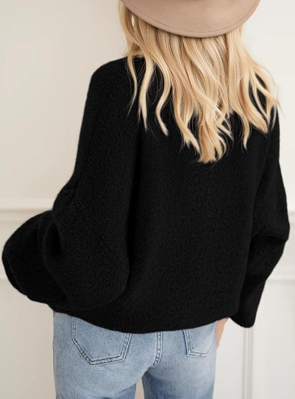 PRETTYGARDEN Women's Fall Oversized Holiday Sweaters (Black,S) by PRETTYGARDEN - Used condition - Image 5