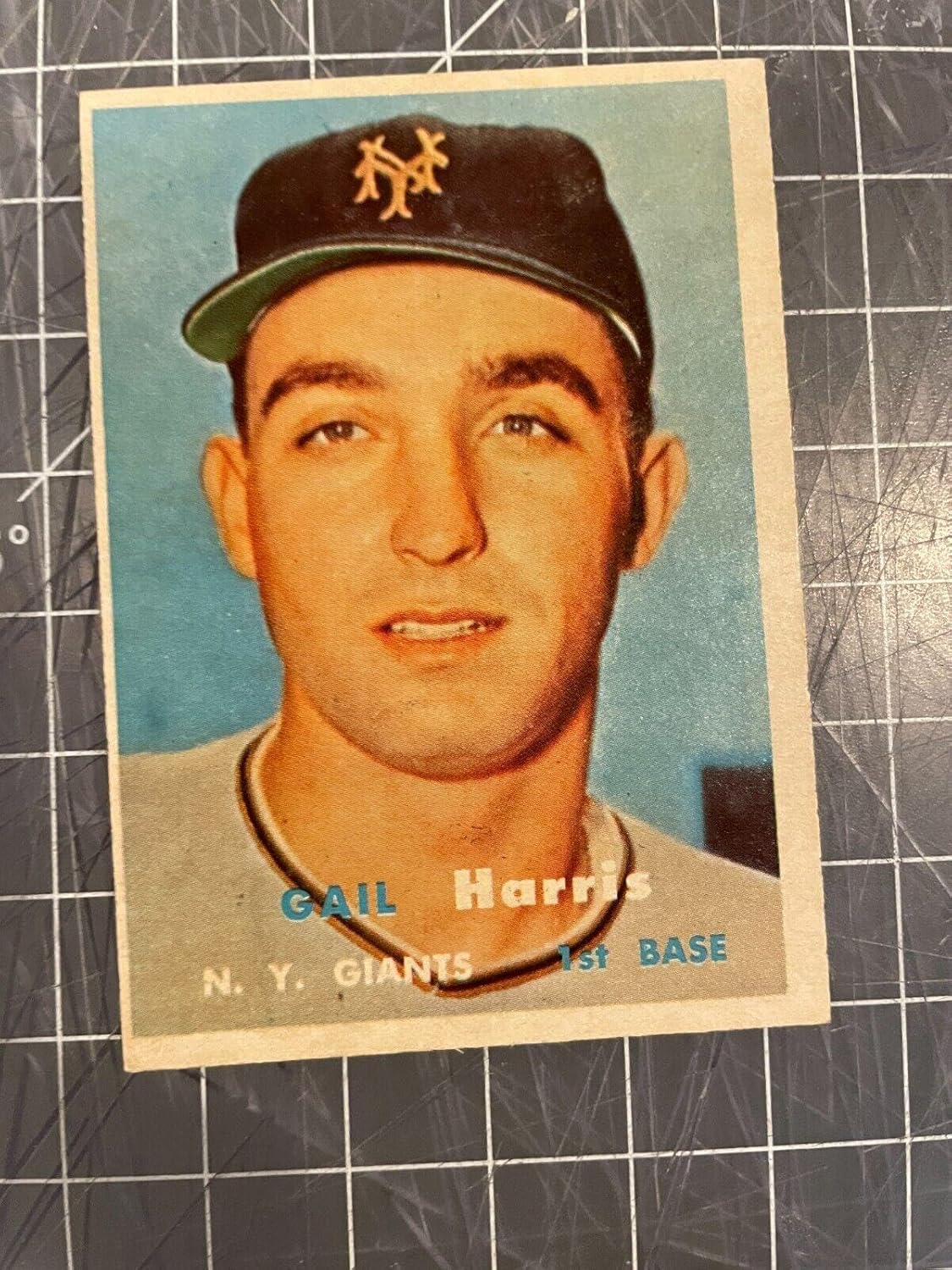 1957 Topps #281 Gail Harris New York Giants Baseball Card Nm - Slabbed Baseball Cards