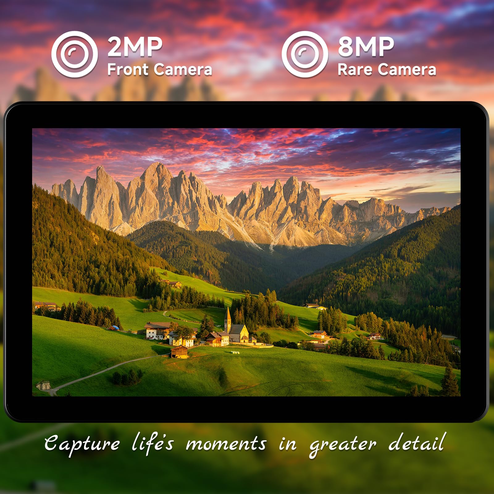 PEICHENG 10.1 Inch Android 15.0 Tablet, Tab Set with Case/Keyboard