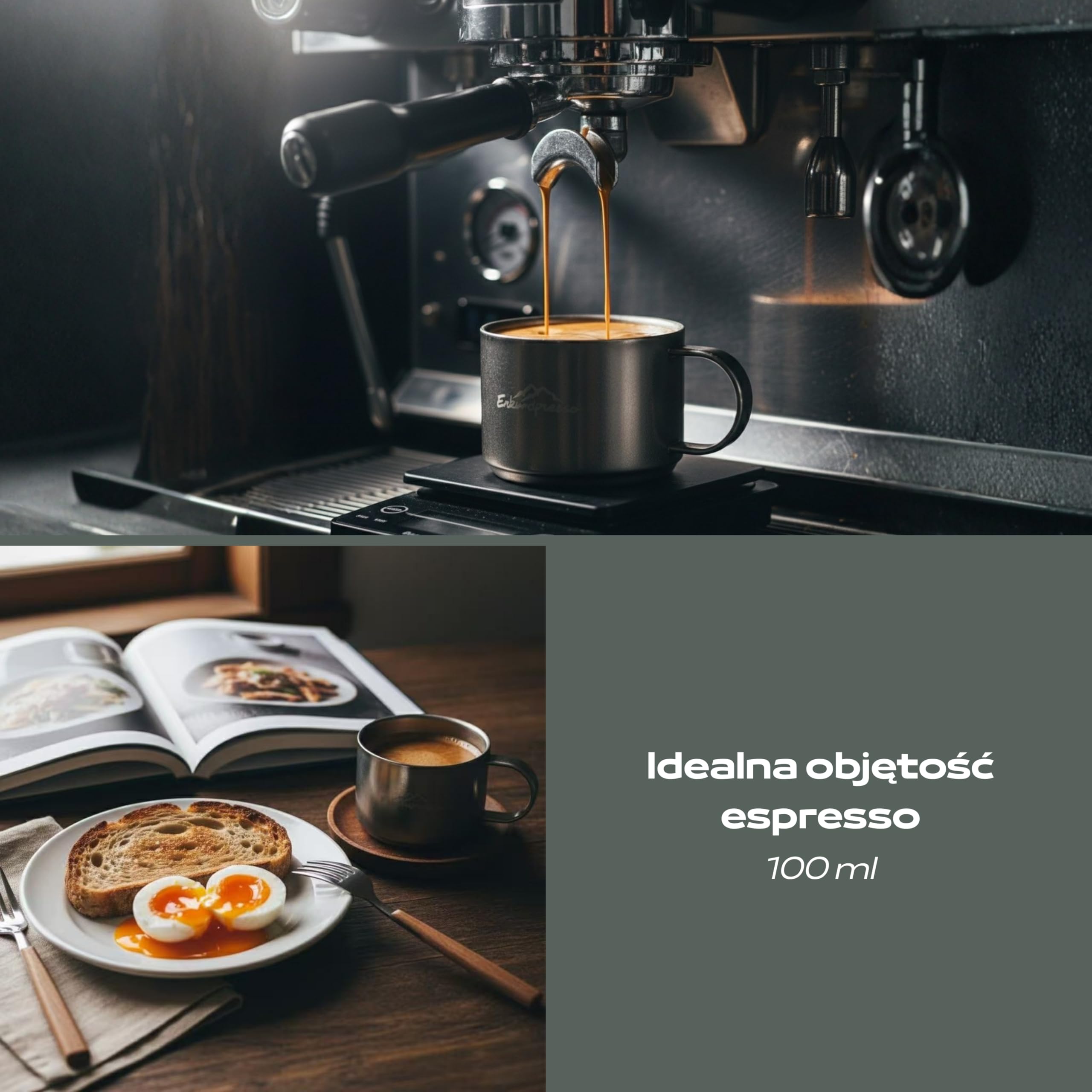 Filiżanki do espresso z podwójnymi ściankami, zestaw 2 sztuk, na kemping, izolacja z wysokiej jakości stali nierdzewnej, styl retro, prezent dla kamperów, kobiet i mężczyzn, najlepsza