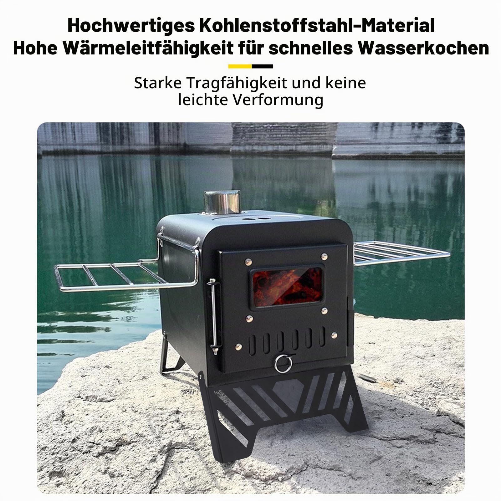Rauchfreier Campingkocher Zeltofen Tragbarer Holzofen und Rauchfreier Campingkocher für Zelte Camping Angeln und Wandern