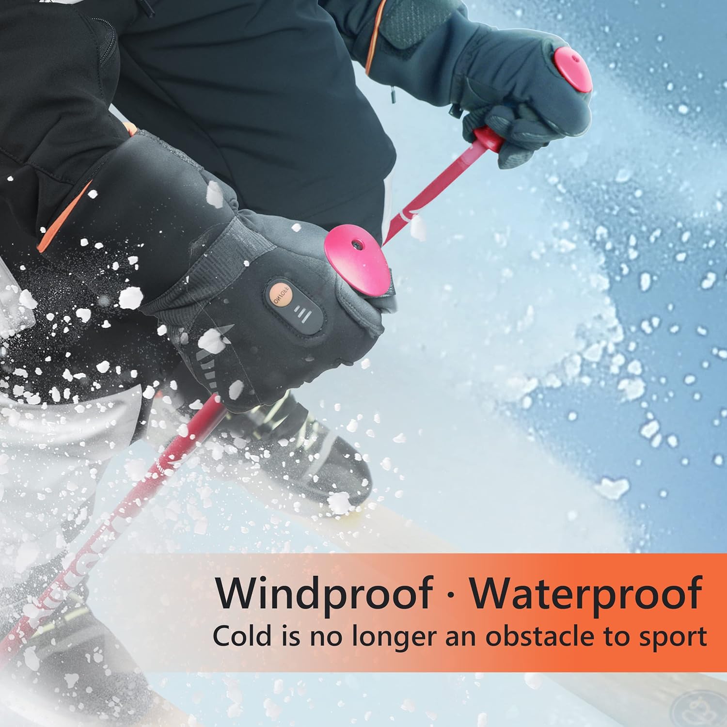 Heated Gloves for Men Women, Rechargeable Waterproof Heated Work Gloves with Arthritis Raynaud's Relief for Ski Golf Hiking Driving - Image 3