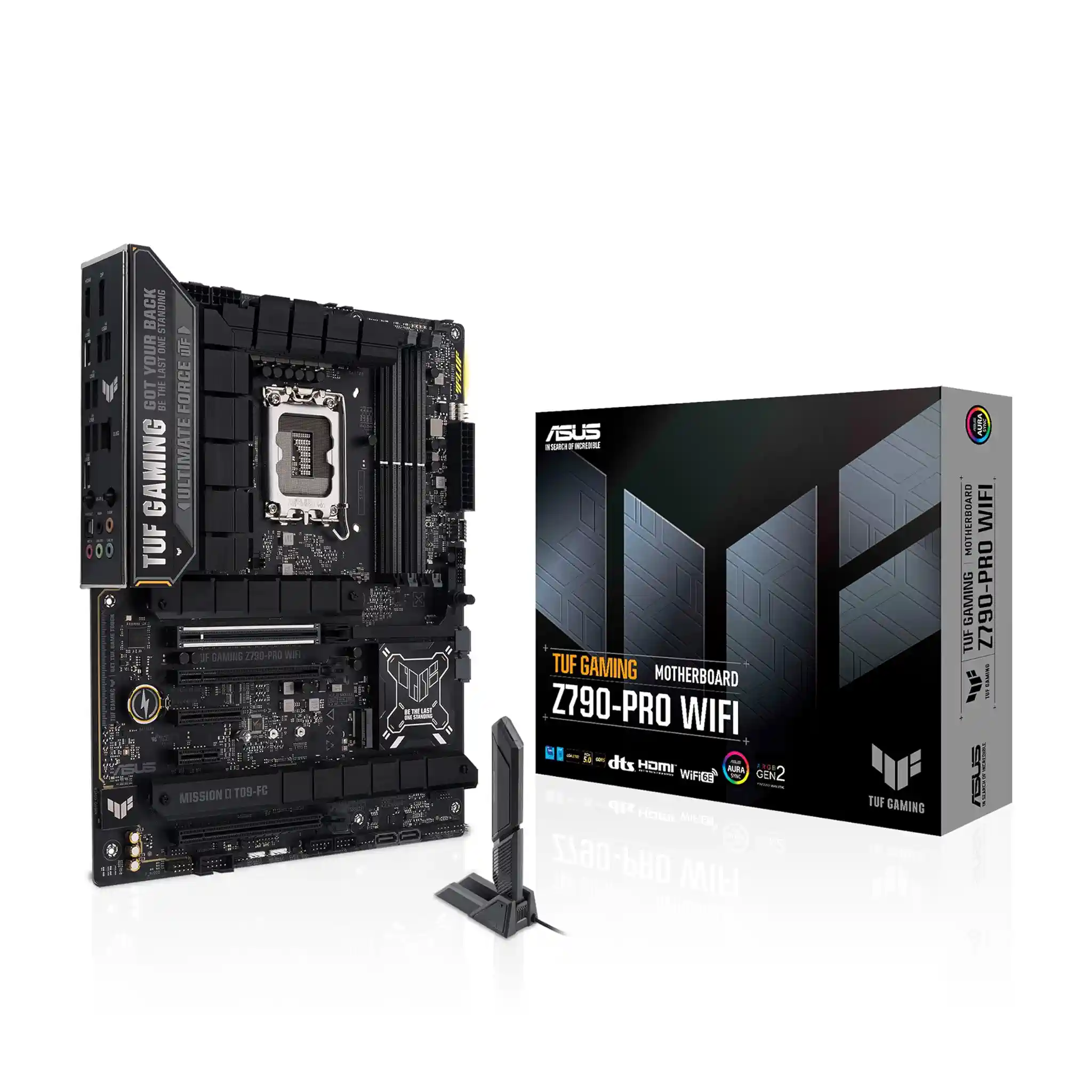 ASUS TUF Gaming Z790-PRO WiFi (LGA 1700 ATX-Mainboard, 16+1+1 Power Stages,PCIe 5.0, DDR5, Vier M.2-Steckplätze, WiFi 6E, Front-USB 20Gbps, Power Delivery (PD) 3.0, Thunderbolt 4-Header und RGB)