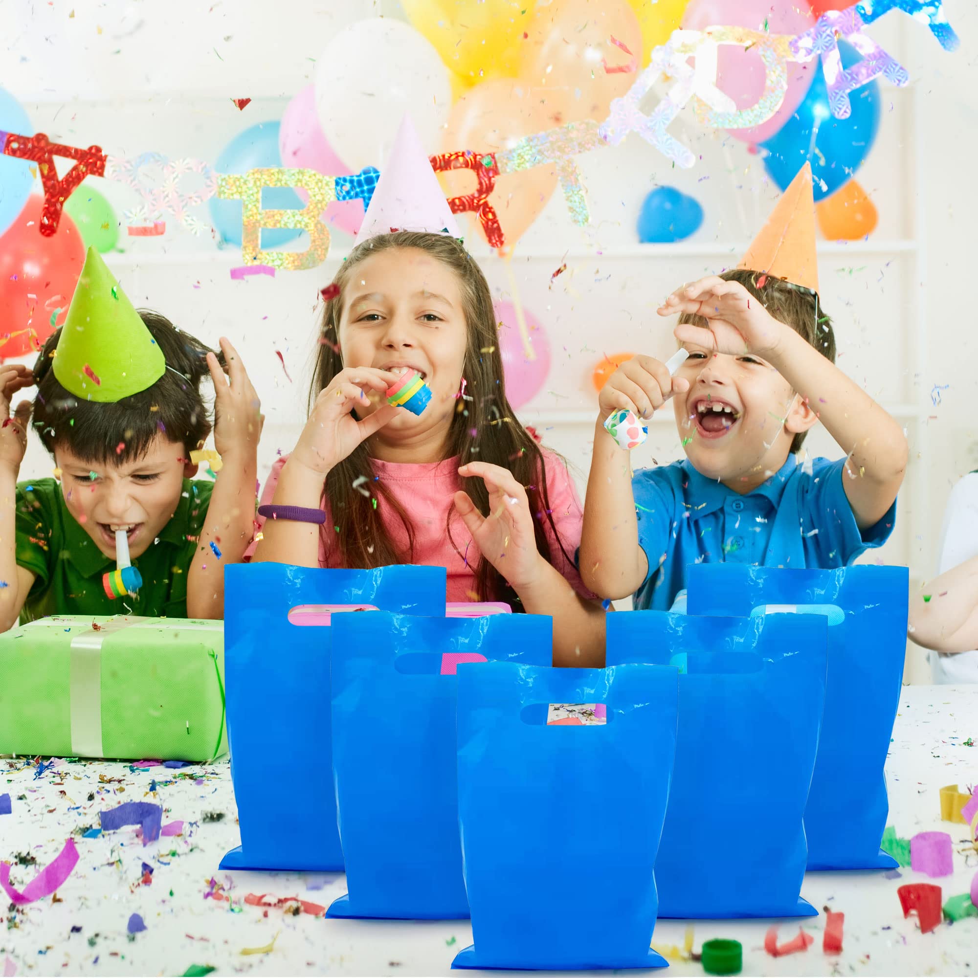 100 pezzi Sacchetti regalo in plastica Grazie per la festa della mamma