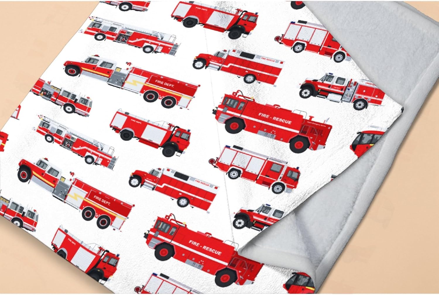 Fire Truck Blanket Gifts for Truck Lover 80 x 60 Inch for Adult,Red Truck Fannel Fleece Throw Blanket Super Soft Throws Blanket for Bed Couch Sofa