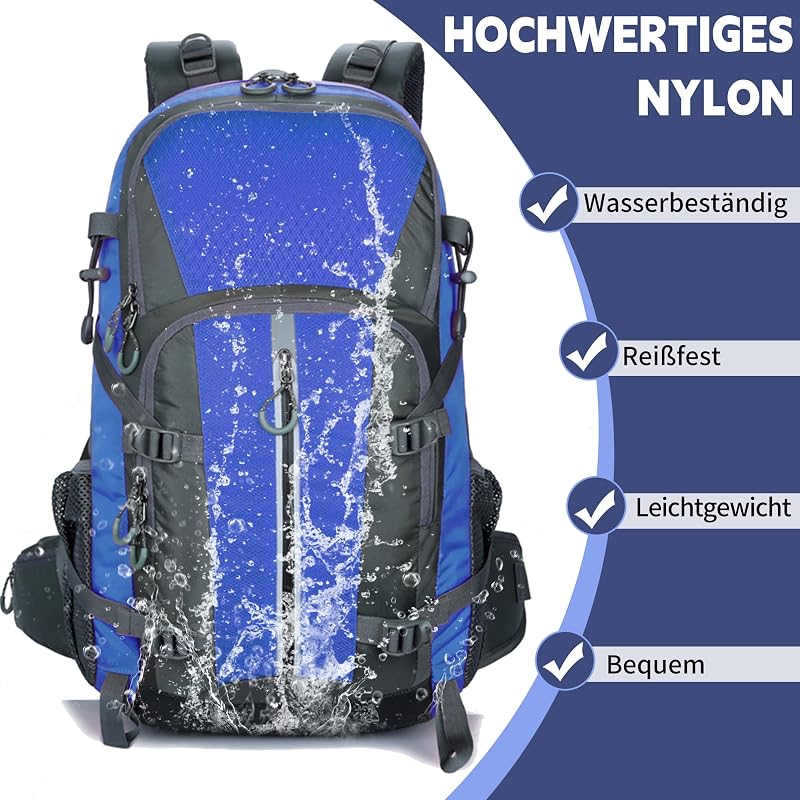 OUUTMEE 30-40L Vízálló Túrahátizsák Derékövvel Férfiaknak és Nőknek