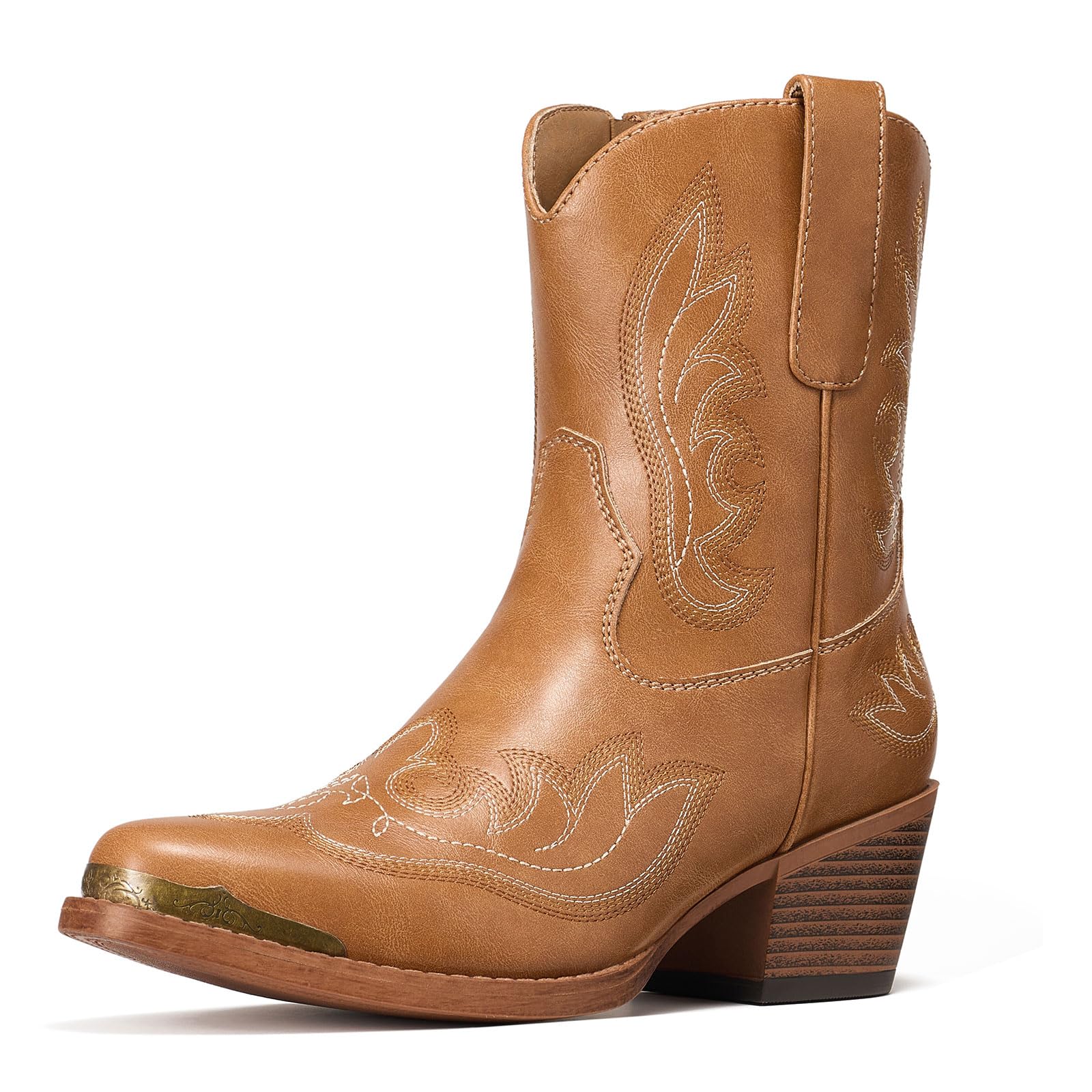 Cowboy Ankle Boots for Women, Ladies Short Cowgirl Boots