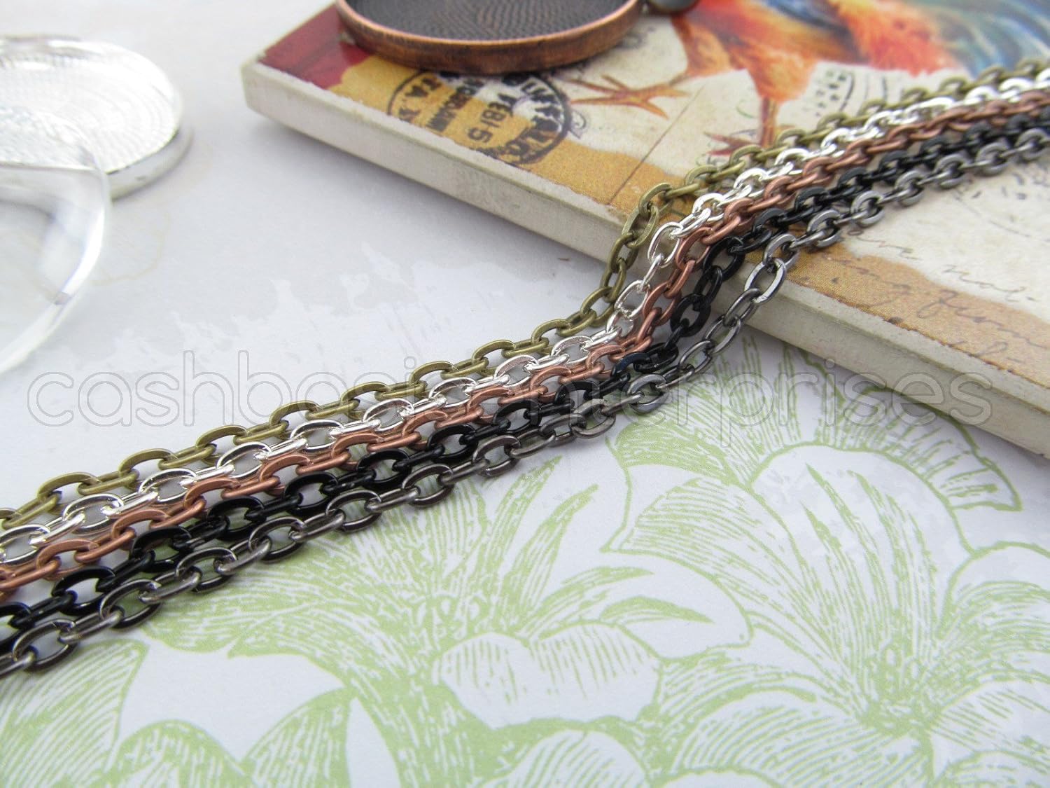 CleverDelights 3x4mm Cable Chain Necklaces - Mix Pack - 20 Pack - 24 Inch Length - Image 3