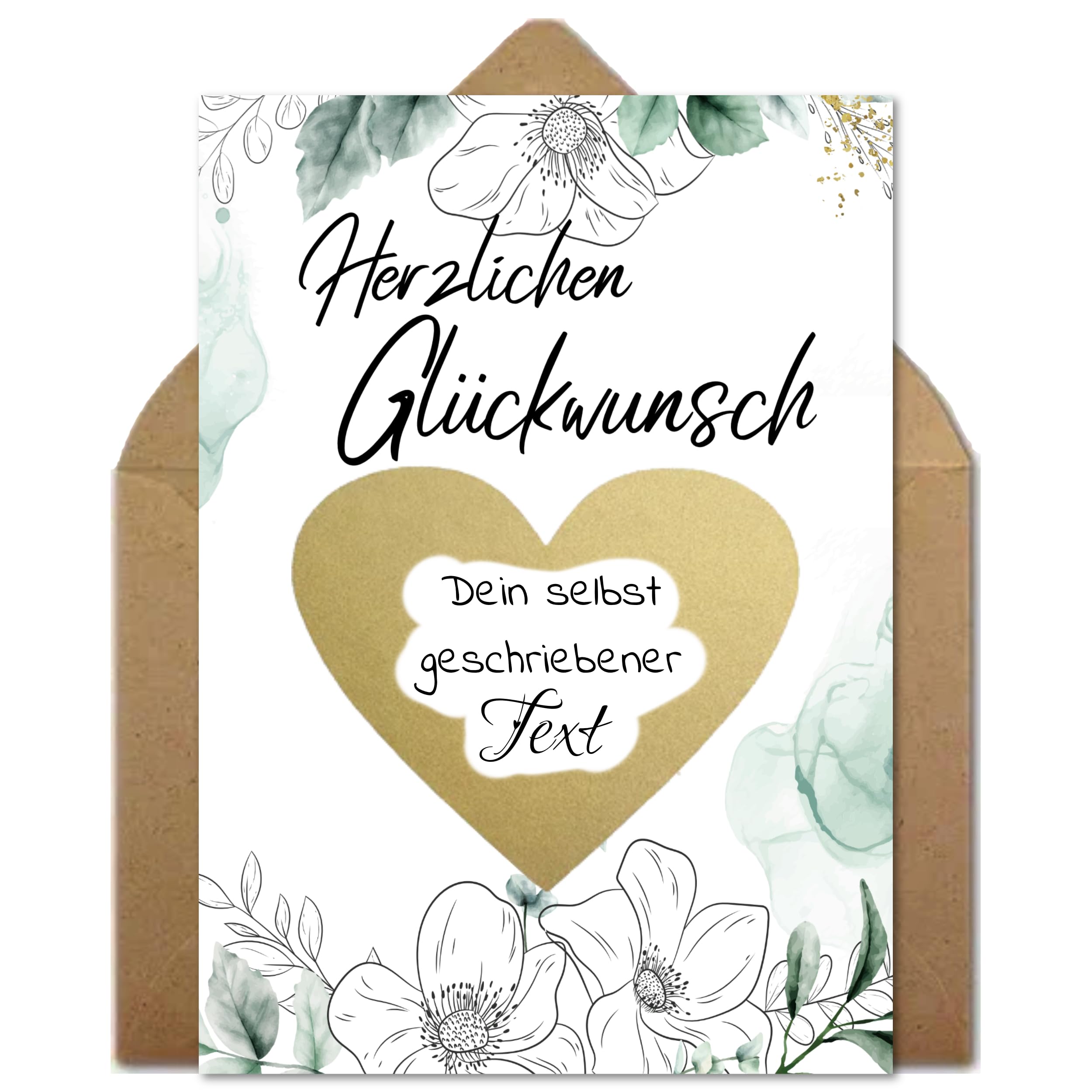 Scratch Off Geburtstagskarte, 2 Blatt – Selbst Gestaltbare Gutscheinkarte Mit Goldenem Finish