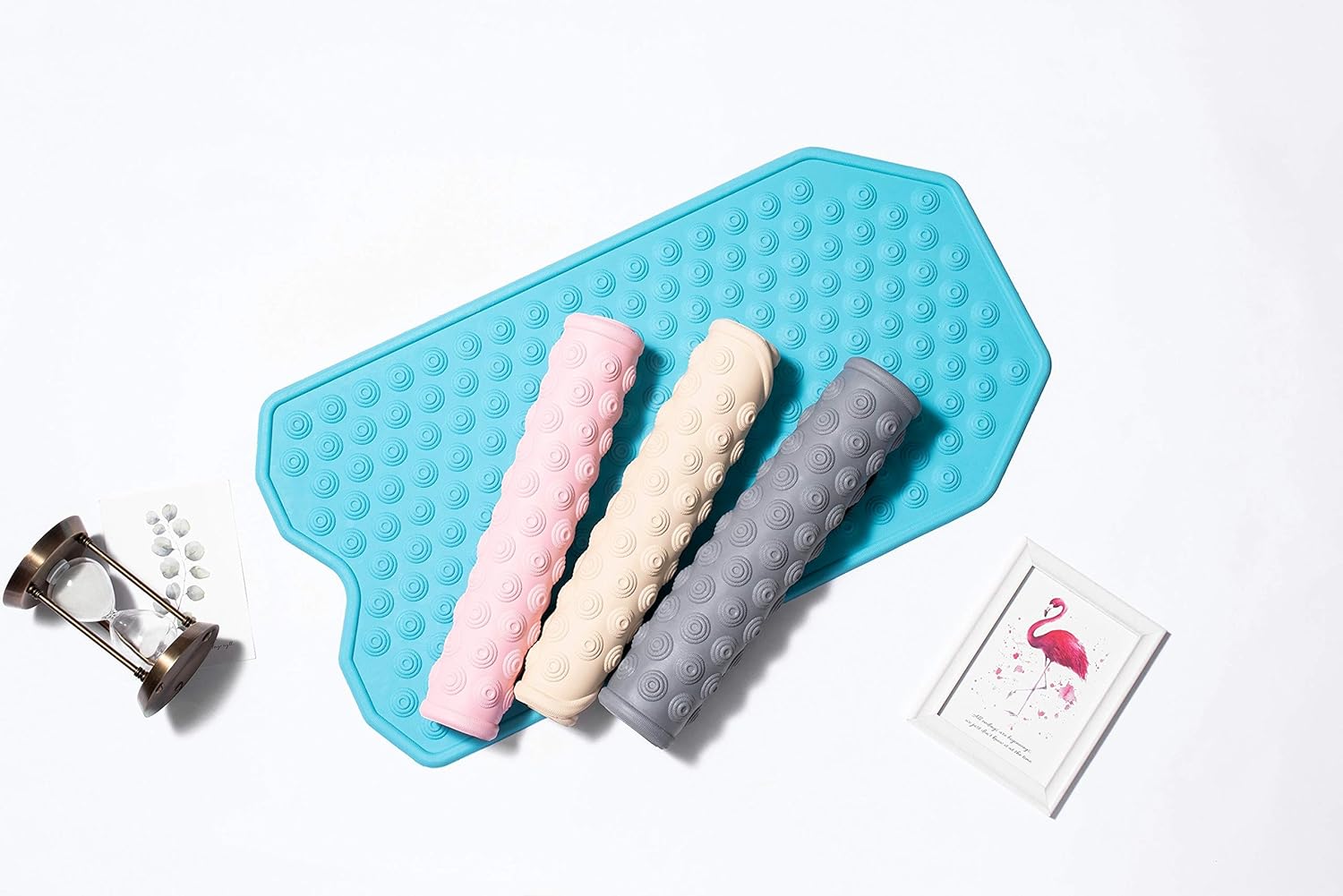 The Original Refinished Bathtub Mat - No Suction Cup Bath Mat, Designed for Textured and Refinished Bathtubs Made of Rubber Not Cheap Plastic, Great for Children and Elderly (Grey) : Home & Kitchen