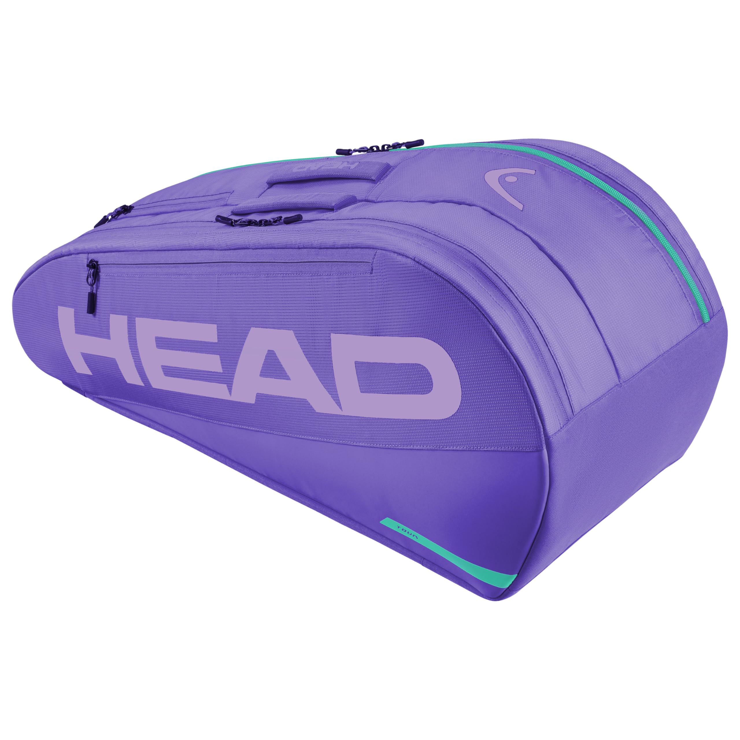 HEAD Tour Schlägertasche M (6R) Tennistasche – Platz für bis zu 6 Schläger, CCT+ Climate Control Technologie, 2 Hauptfächer, Schuhtasche & Rucksack-Tragesystem, lila | Fassungsvermögen: 6 Schläger