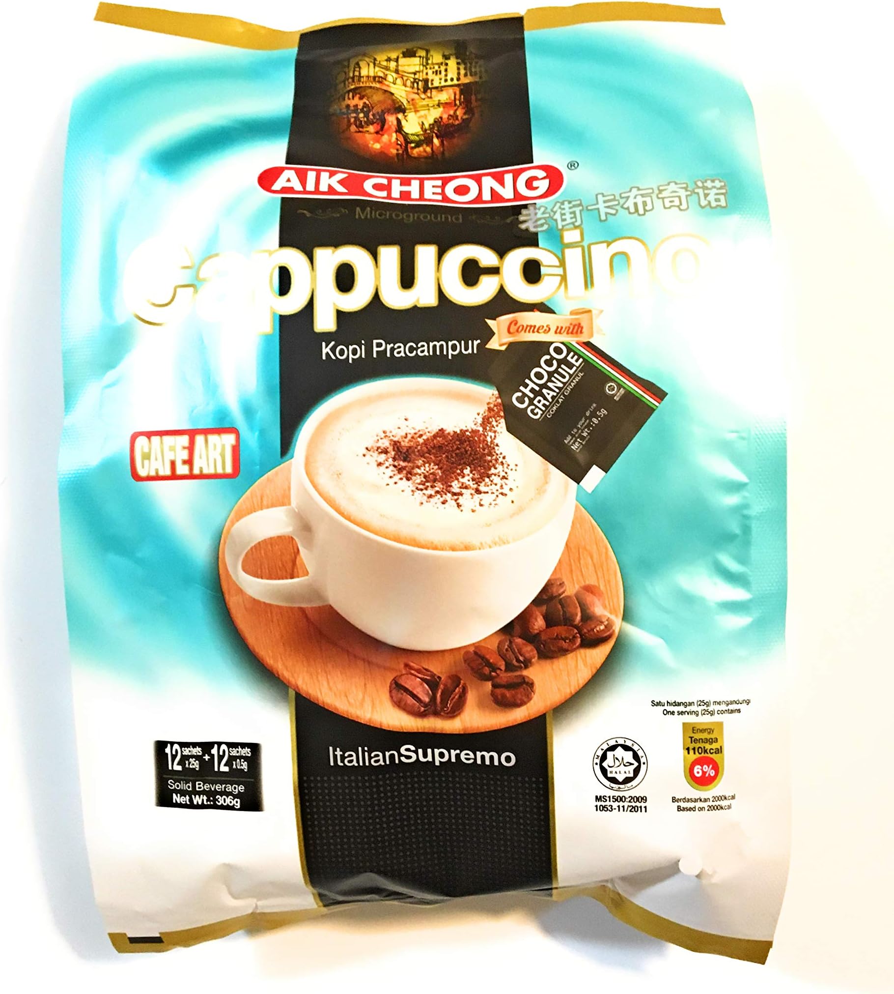 Aik Cheong Cappuccino (12 Sachetsx25g)