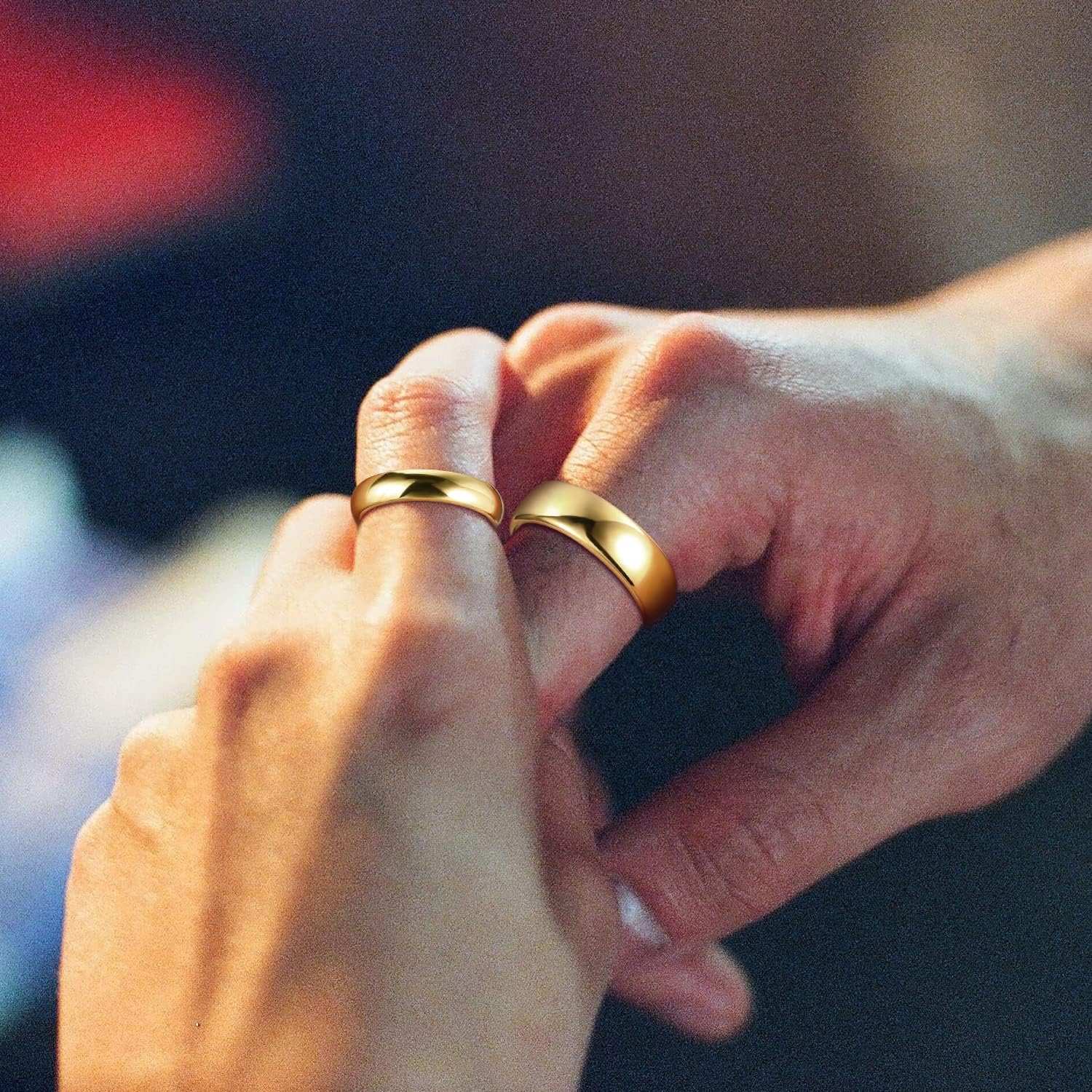 Greenpod 2mm 4mm 6mm Tungsten Wedding Bands Ring for Women Men Rose Gold Plated/Silver/24K Gold Plated/Black Polished Slim Engagement Promise Rings Comfort Fit Size 4-13 - Image 6