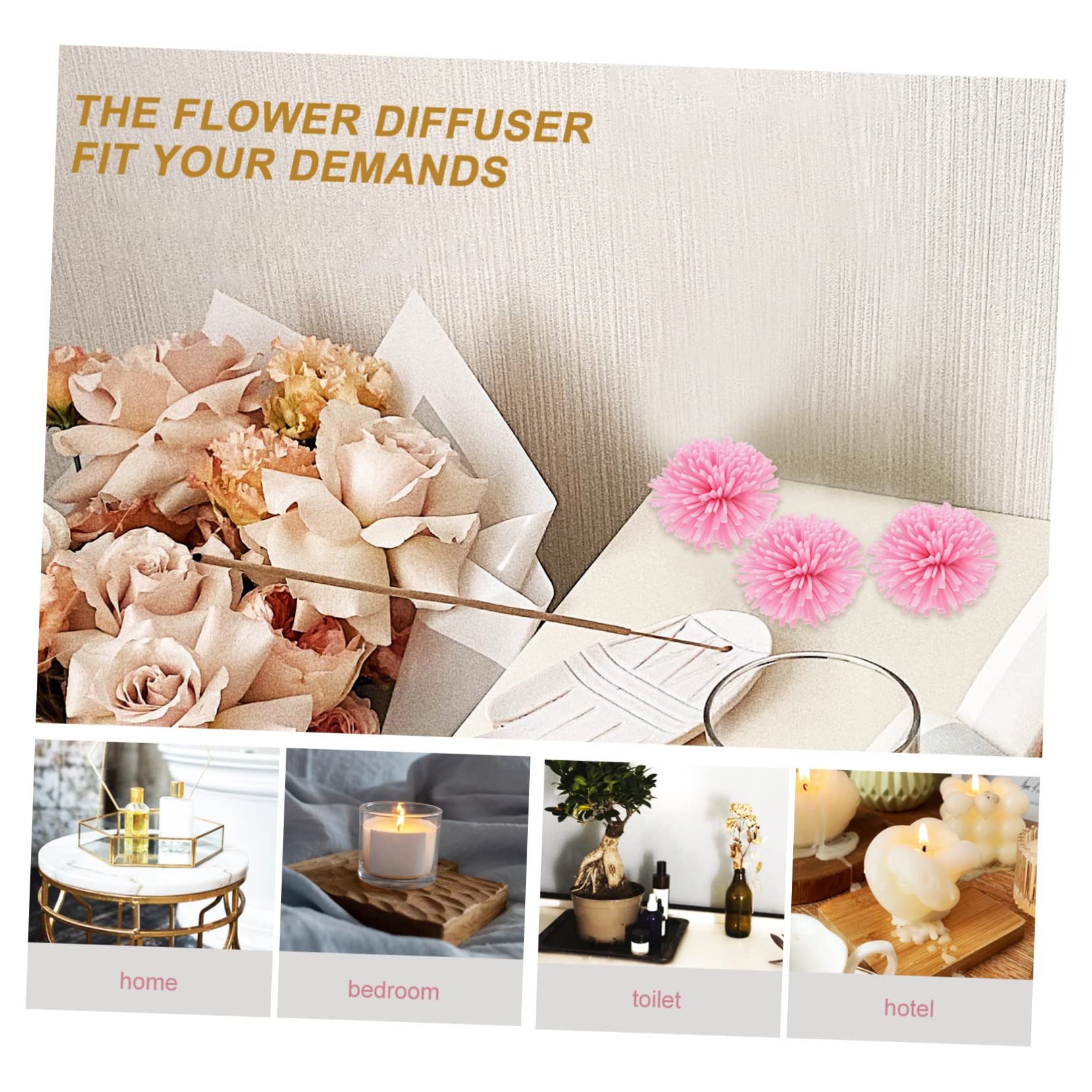 Difusor de Aceites Esenciales Forma de Flor 100 Uds PE