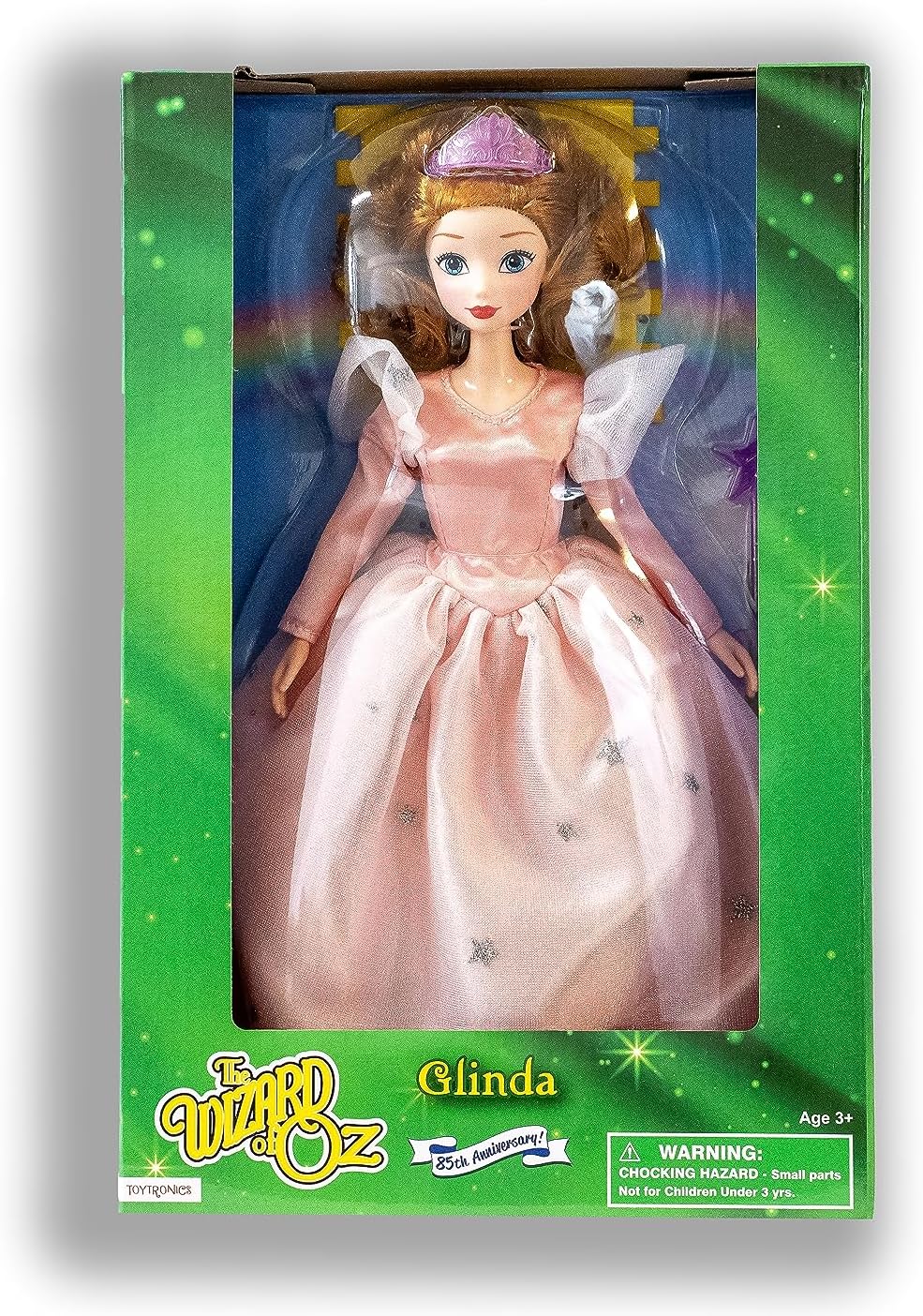 OZ 125TH Aniversary 11" Glinda Fashion Doll & Accessories,Poseable, with a piece of the Yellow Brick Road