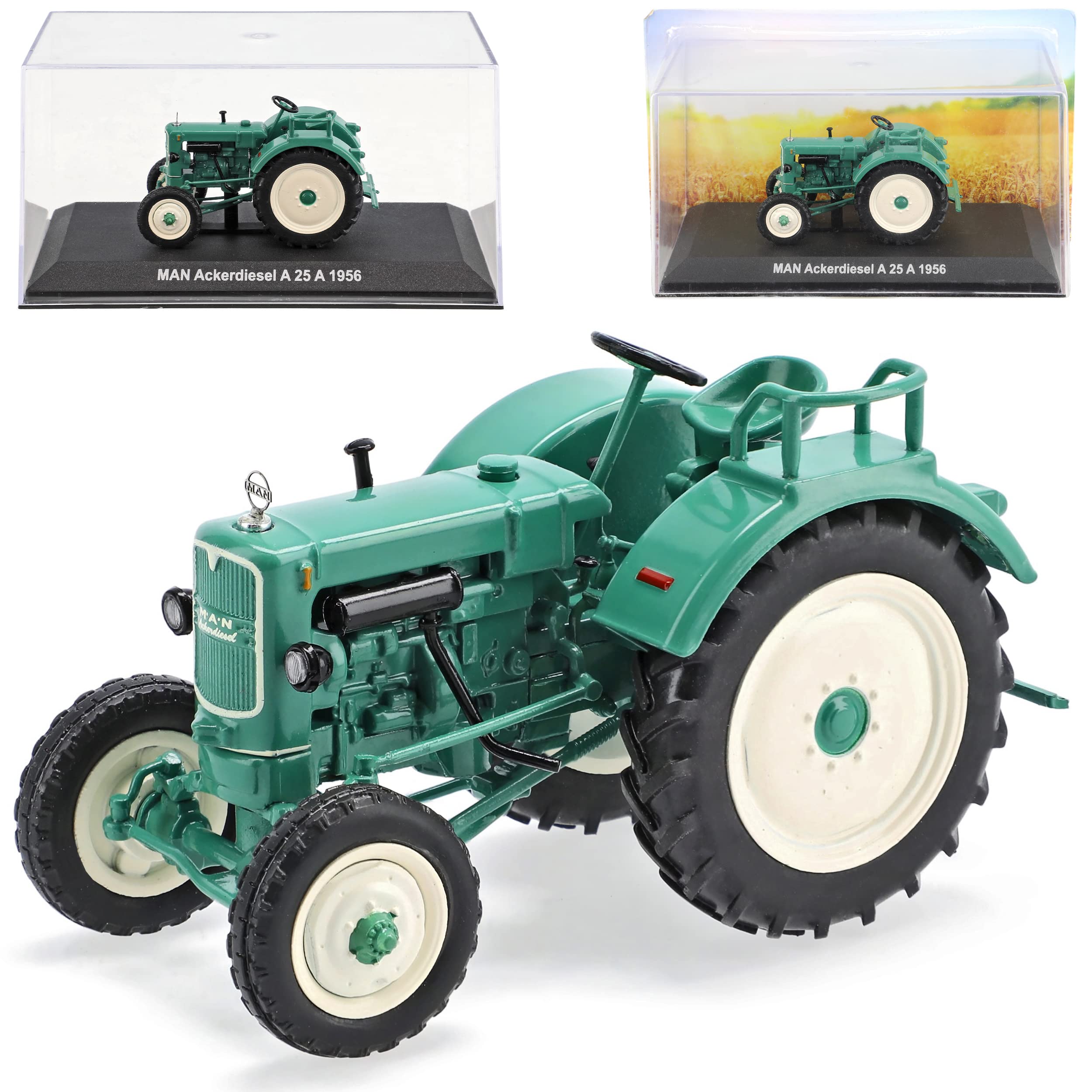 Ixo MAN Ackerdiesel A 25 A Grün Traktor 1956 1/43 Hachette Modell Auto