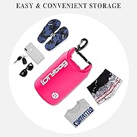 Vista 4 de IDRYBAG Bolsa seca para kayak impermeable 2L/5L/10L/15L/20L, pequeña bolsa impermeable para navegación