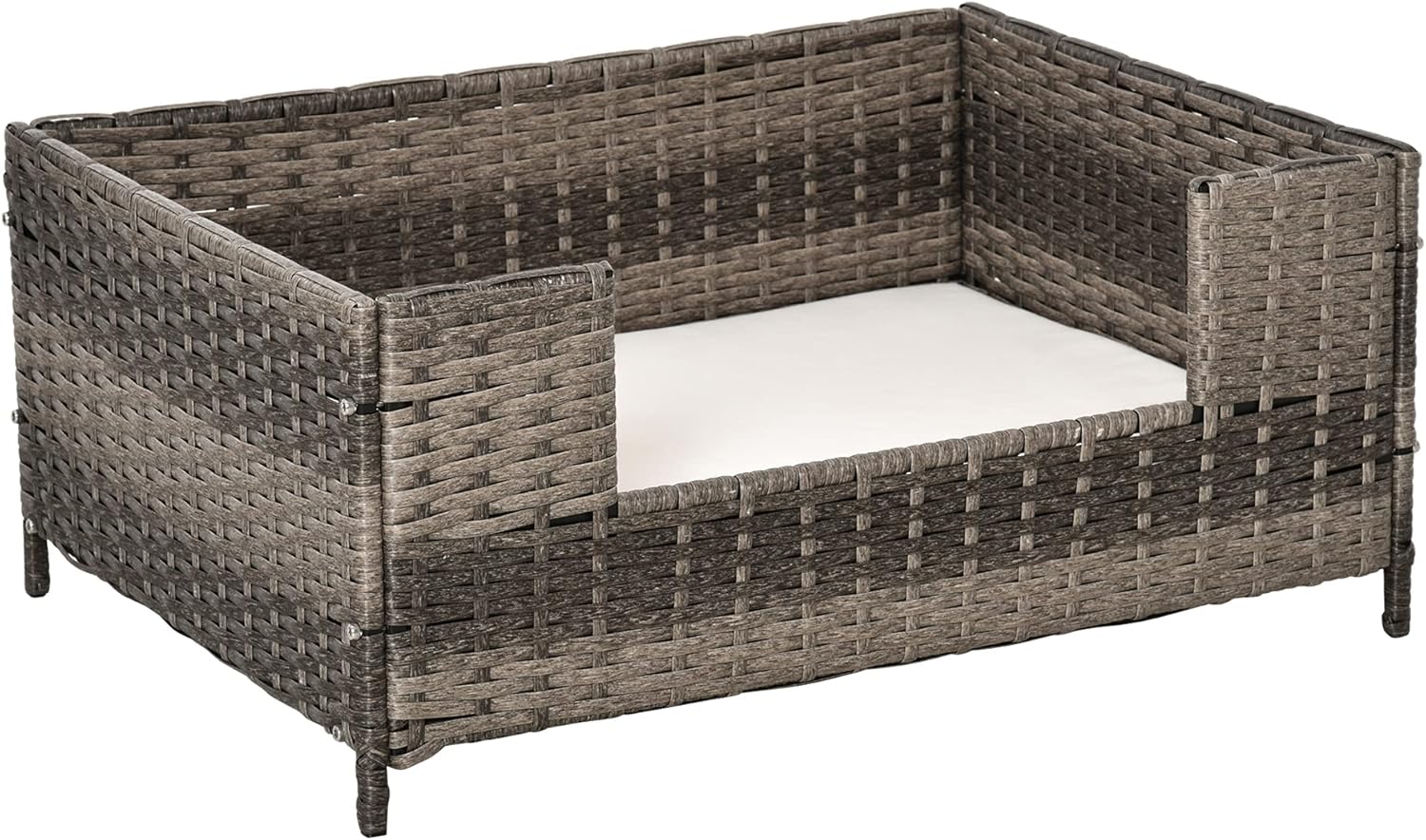 raised wicker dog bed