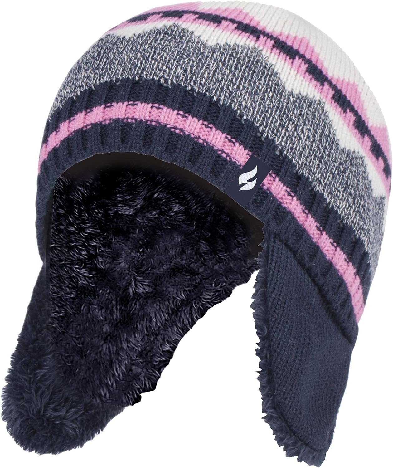HEAT HOLDERS - Girls Nordic FairisleTrapper Hat and Mittens Gloves Set