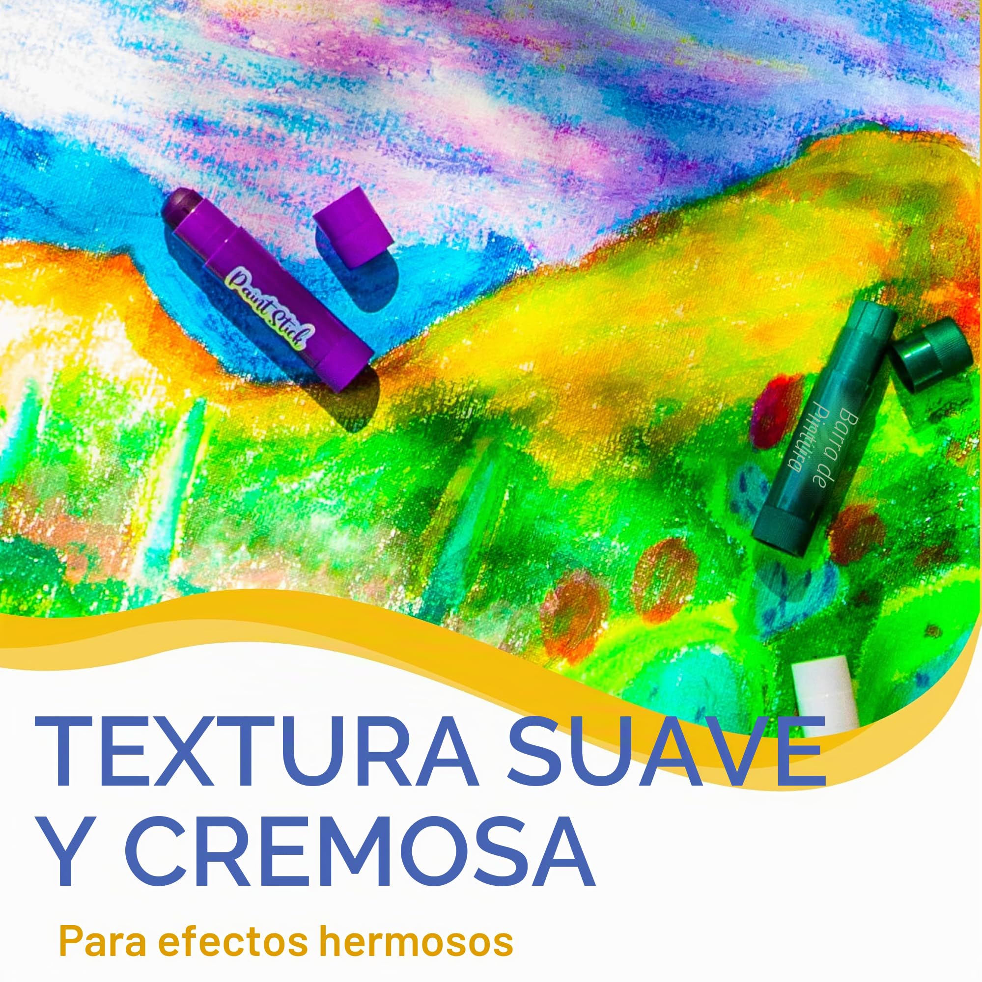 Estuche 30 Barras de Tempera Solida de Colores para Niños - Kit Pintura Niños y Bebes - Kit de Arte Infantil - Sticks de Pinturas Niños para Papel, Cristal, Cartón...