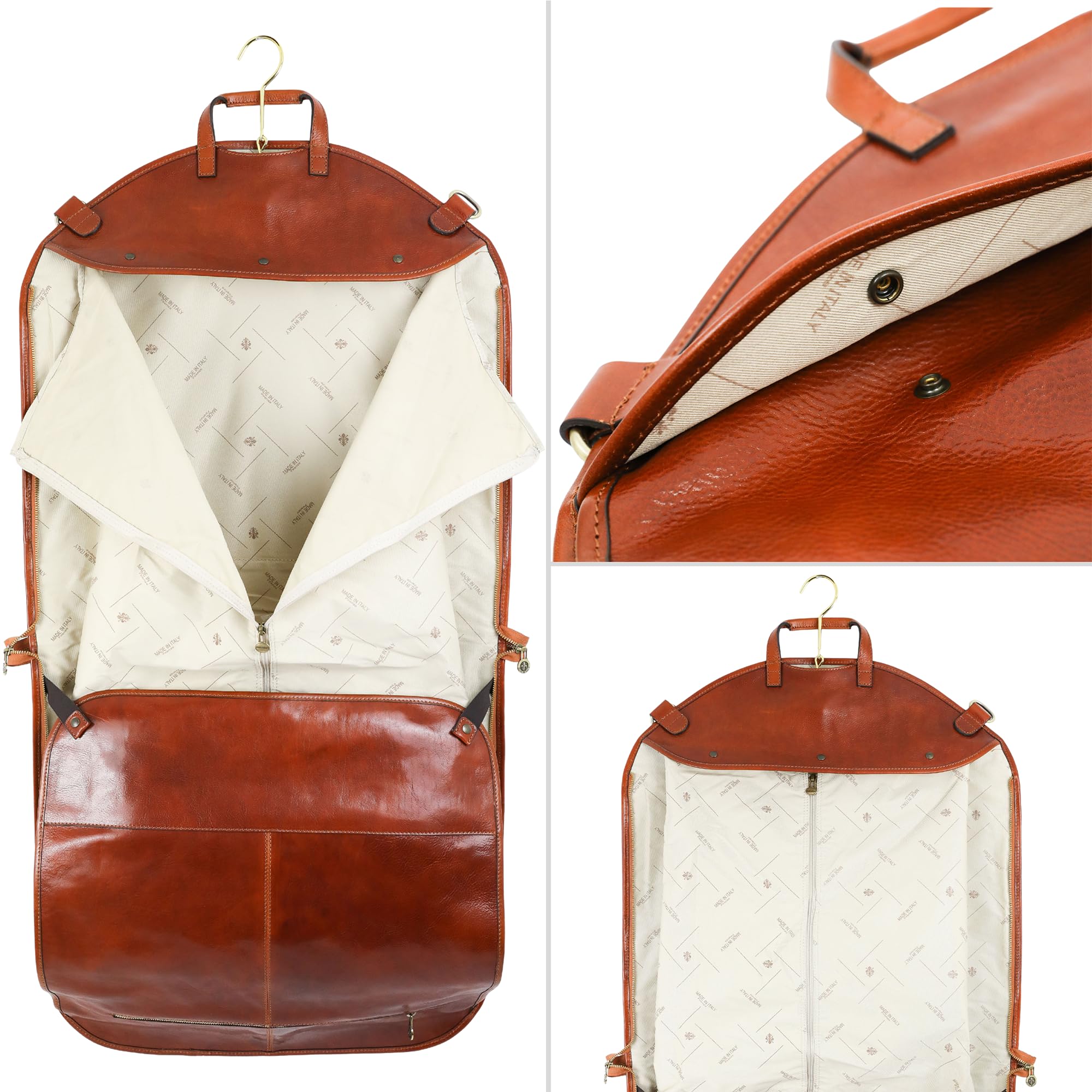 Time Resistance Bolsa de Piel Maleta de Mano Slim para Traje - Bolsa de Protección para Ropa