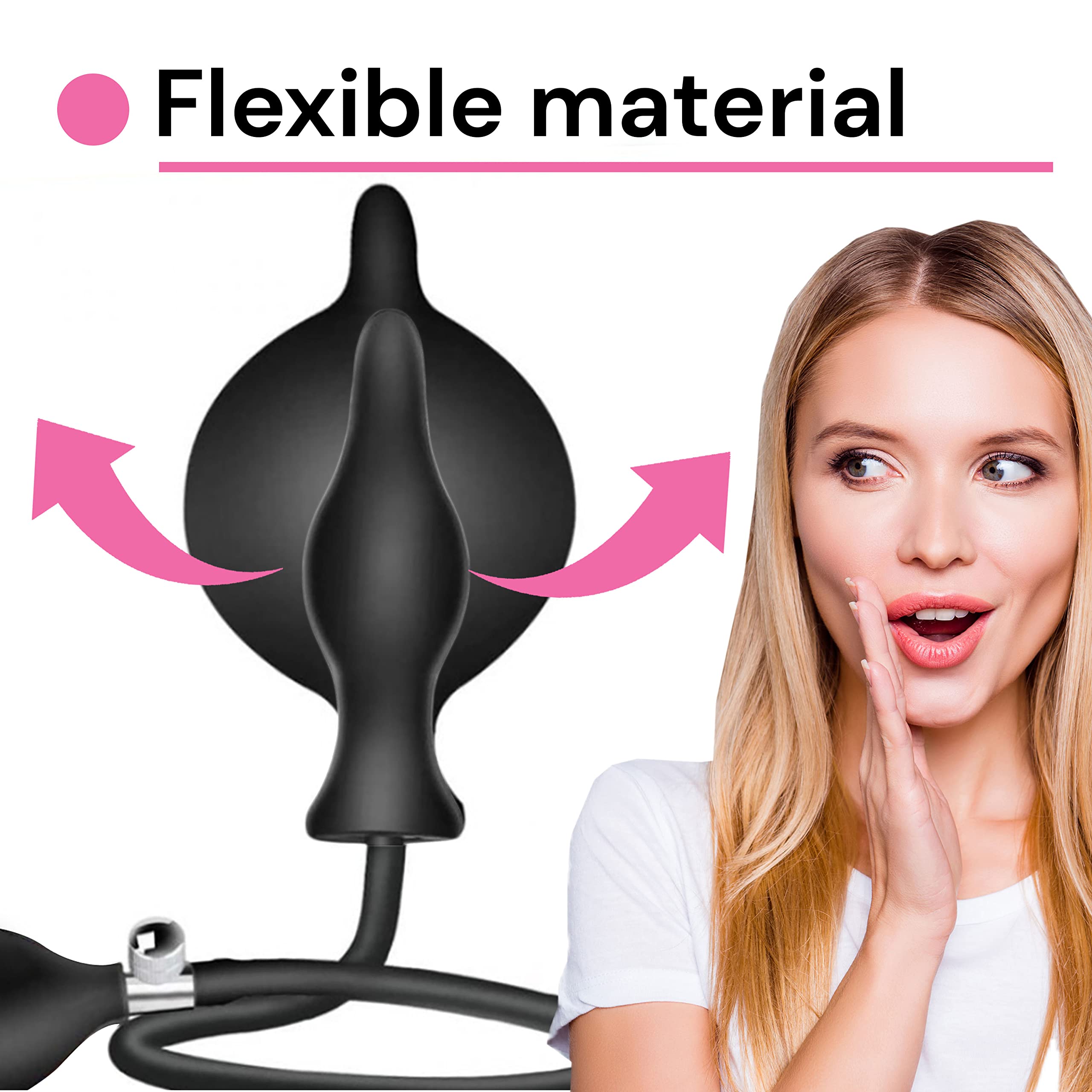 Anal plug gonfiabile ⌀ 3,5-6,2 cm, plug anale gonfiabile # per uomini xxl, buttplug per donne, pompa anal, pompa gonfiabile per donne, sex toy anal, dildo, toys bdsms, pump dildo gigante FOPS D22-7