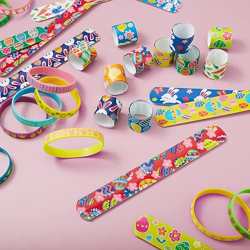 Miniatura 6 de JOYIN Juego de 60 pulseras de silicona de Pascua para rellenar huevos de cesta, recuerdos de fiesta, rellenos de bolsas de golosinas, golosinas
