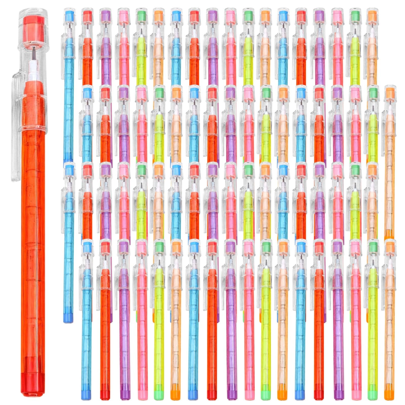 120 Stück sortierte Buntstifte mit Radiergummi, nicht spitzendes 9-Segment-Design, Großpackung für die Schule