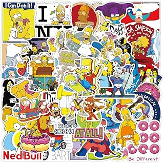 50pack Cartoon Graffiti Stickers, Vinyl Waterproof for Laptop, Car Bumper,Luggage, Skateboard,Water Bottles,Computer, Phone,Kids, Teens Adults Stickers