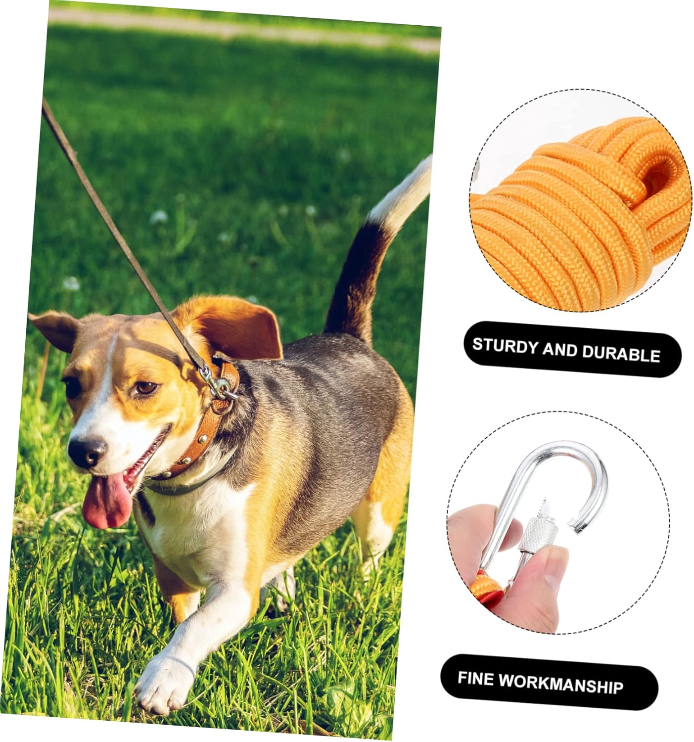 1set Wear-Resistant Dog Running Cable Camping Leash for Outdoor Activities Pet Tie-Out Cable for Hiking and