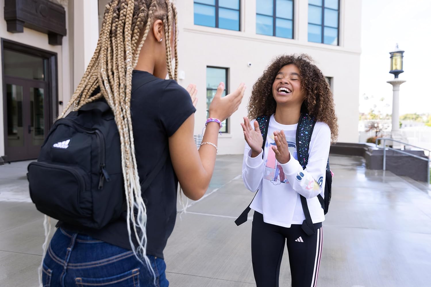 adidas Girls Long Sleeve Waist Crew Tee T-Shirt - Image 8