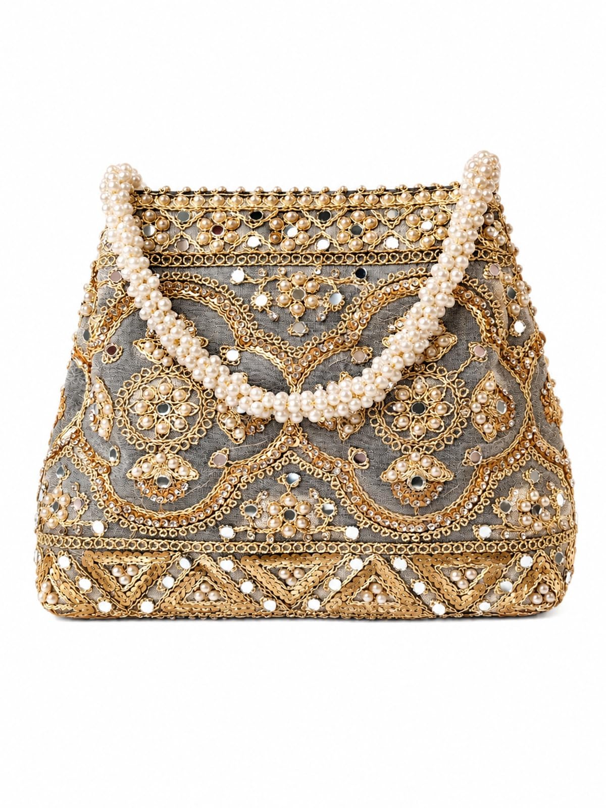 sugarfrill Embroidered Embellished Potli| Green Potli Handbags For Women | Potli Bags For Ladies For Wedding |Potli Bag For Ladies For Marriage | Wedding Bags For Woman | Potli Bag For Marriage-picture-43