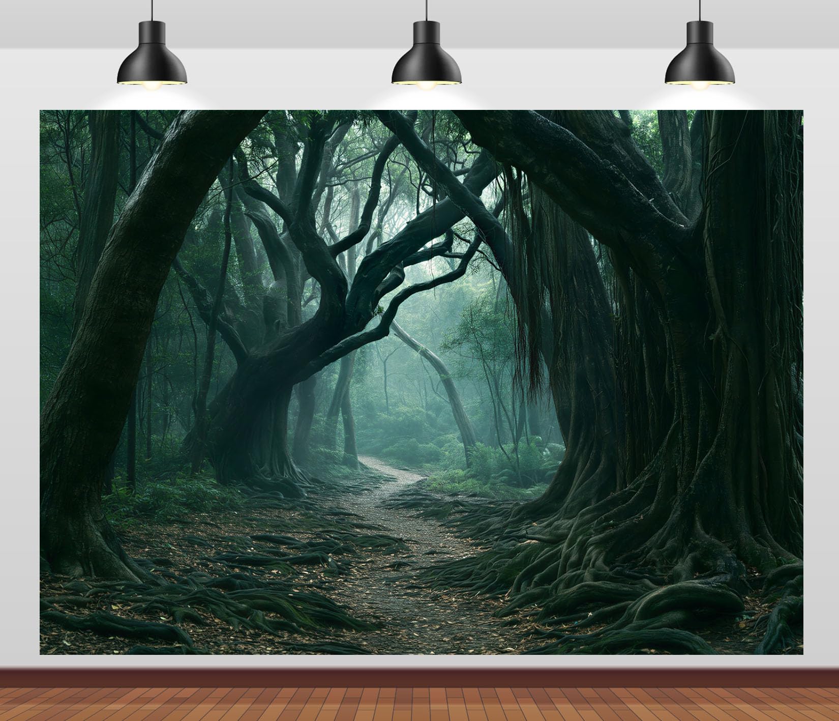 15x10FT (4.6x3m) Passaggio Foresta Verde Sfondo Fotografico