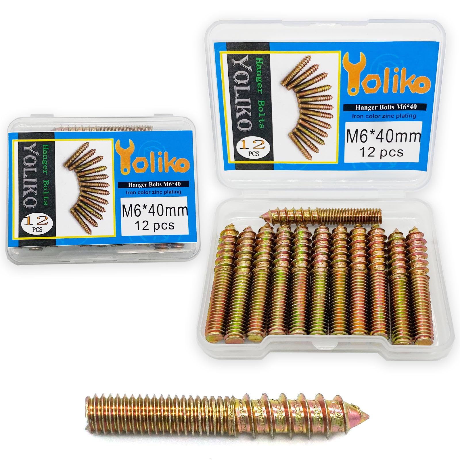 M4 Hanger Bolts - 20 Pack for Furniture -13 M4 Hanger Bolts - 20 Pack for Furniture -13