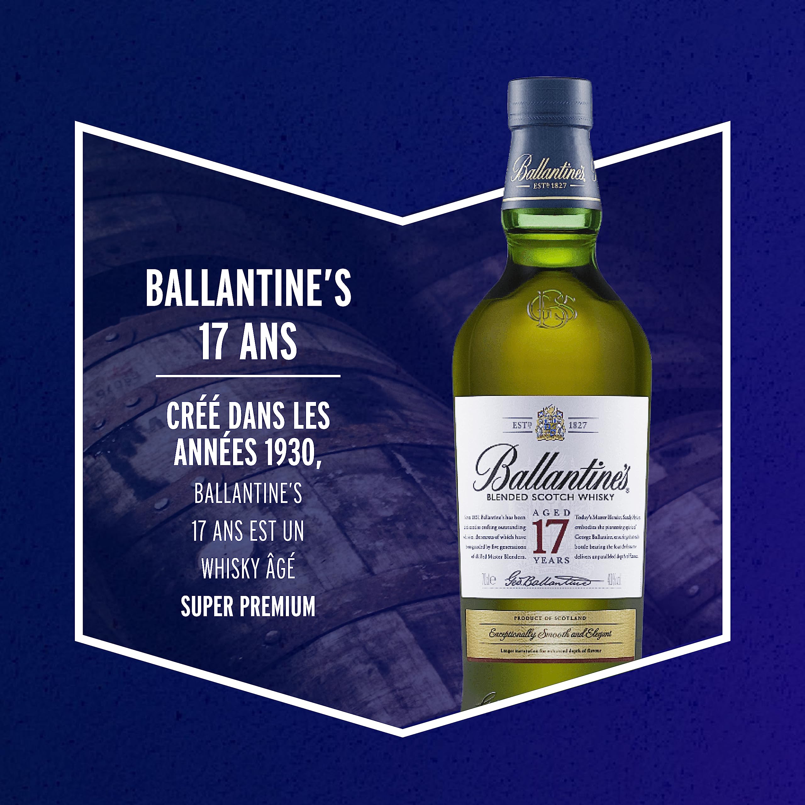 BALLANTINE'S 17 ans Whisky Ecossais - 40%, 70cl