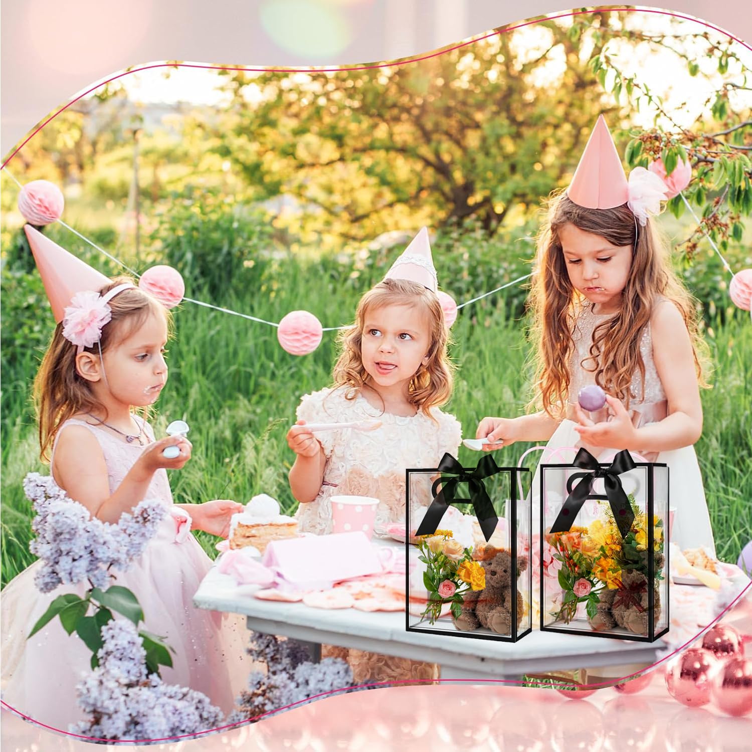 Coni Per Dolci Per Feste Bambini - Sacchetti In Plastica Trasparente, Con Lacci, Perfetti Per