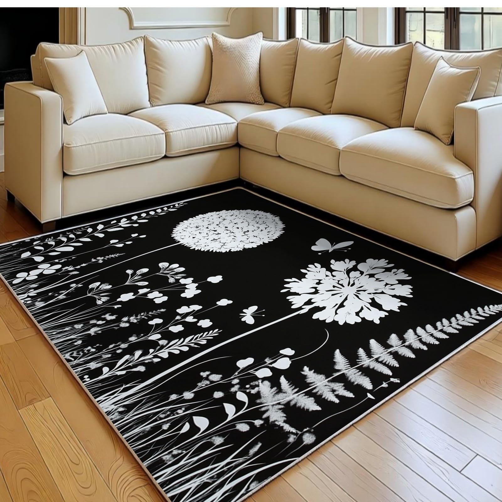 Tapis de chambre adulte fleuri et doux pour un réveil serein