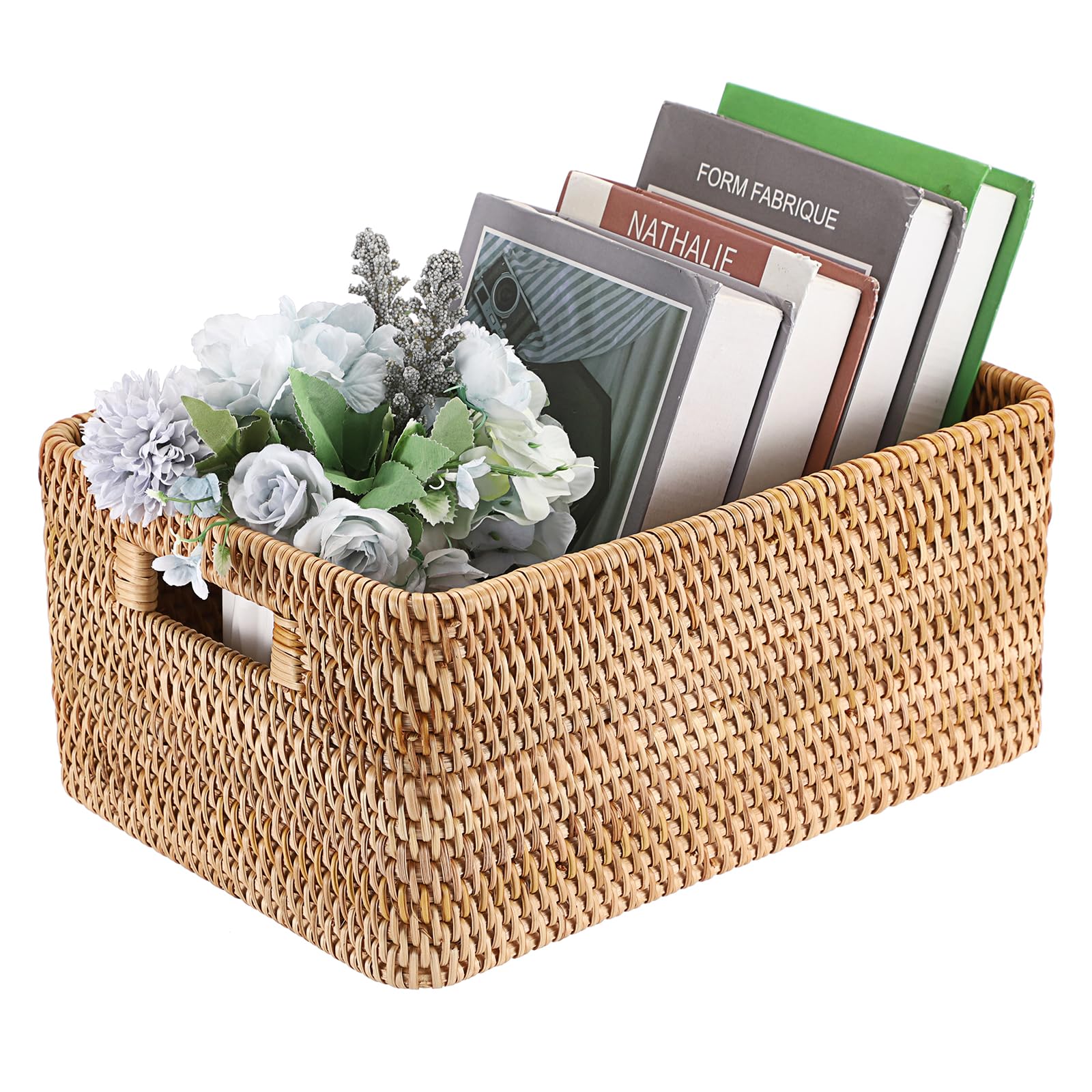 Panier en rotin ouvert multifonction pour optimiser la maison