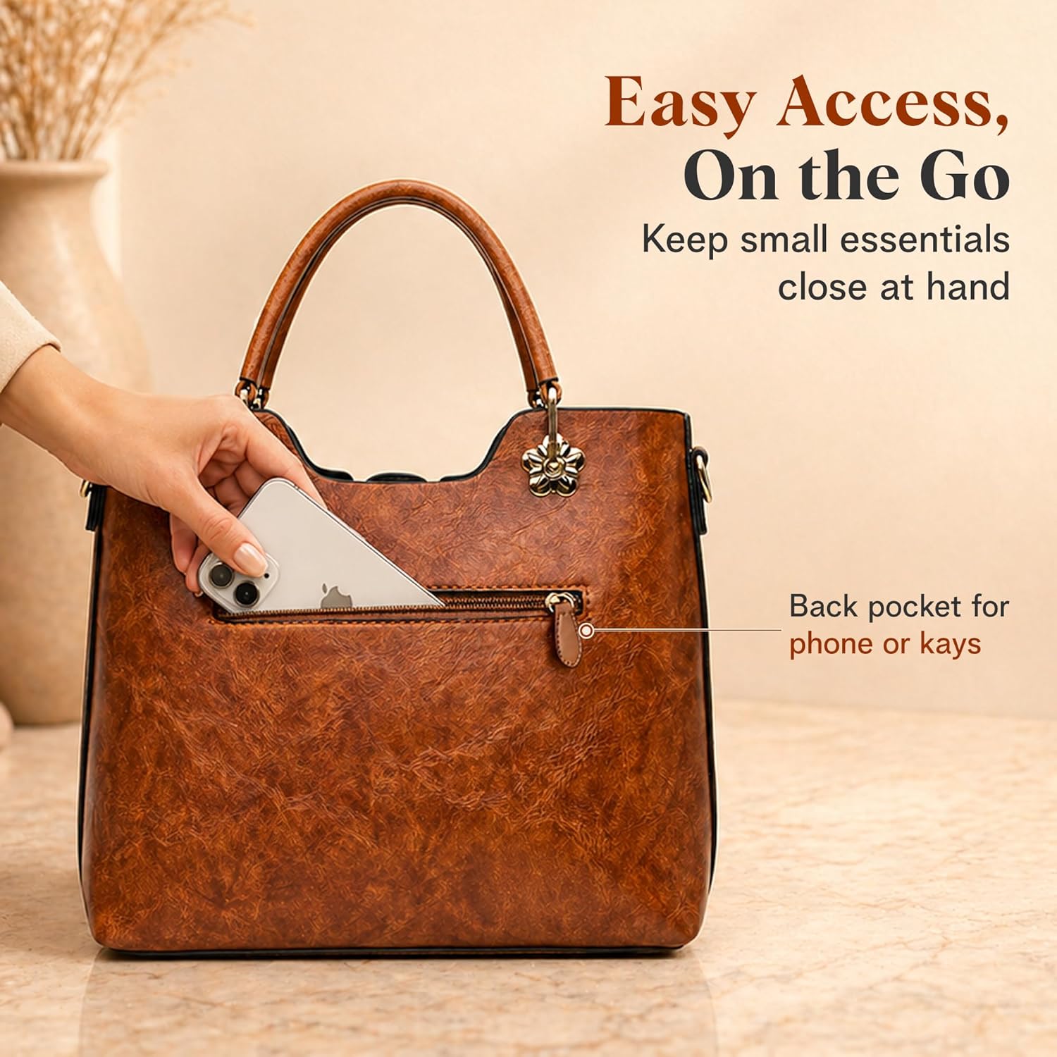 rofozzi Mothers Day Gift, Vegan Leather Purses for Women, Faux Leather Handbags for Women, Top Handle Bag
