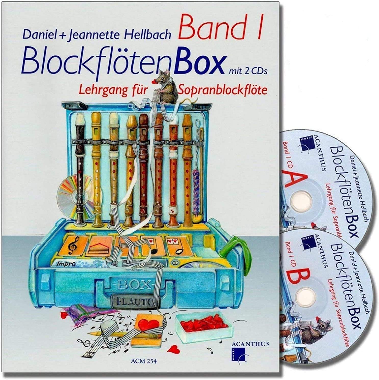 TFS-18D Sopranblockflöte + Blockflötenbox Band 1 ACM254 mit 2 CDs (Starterkit)