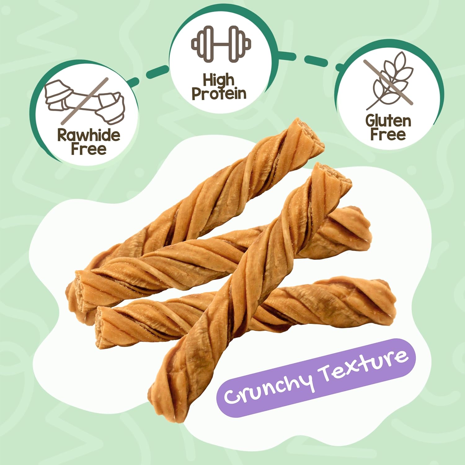 Nature Gnaws Tripe Twists for Dogs 4-5" (20 Count) - Crunchy Grain Free Reward Snack for Small, Medium & Large Breeds - Natural Beef Dog Chew Treats - Rawhide Free