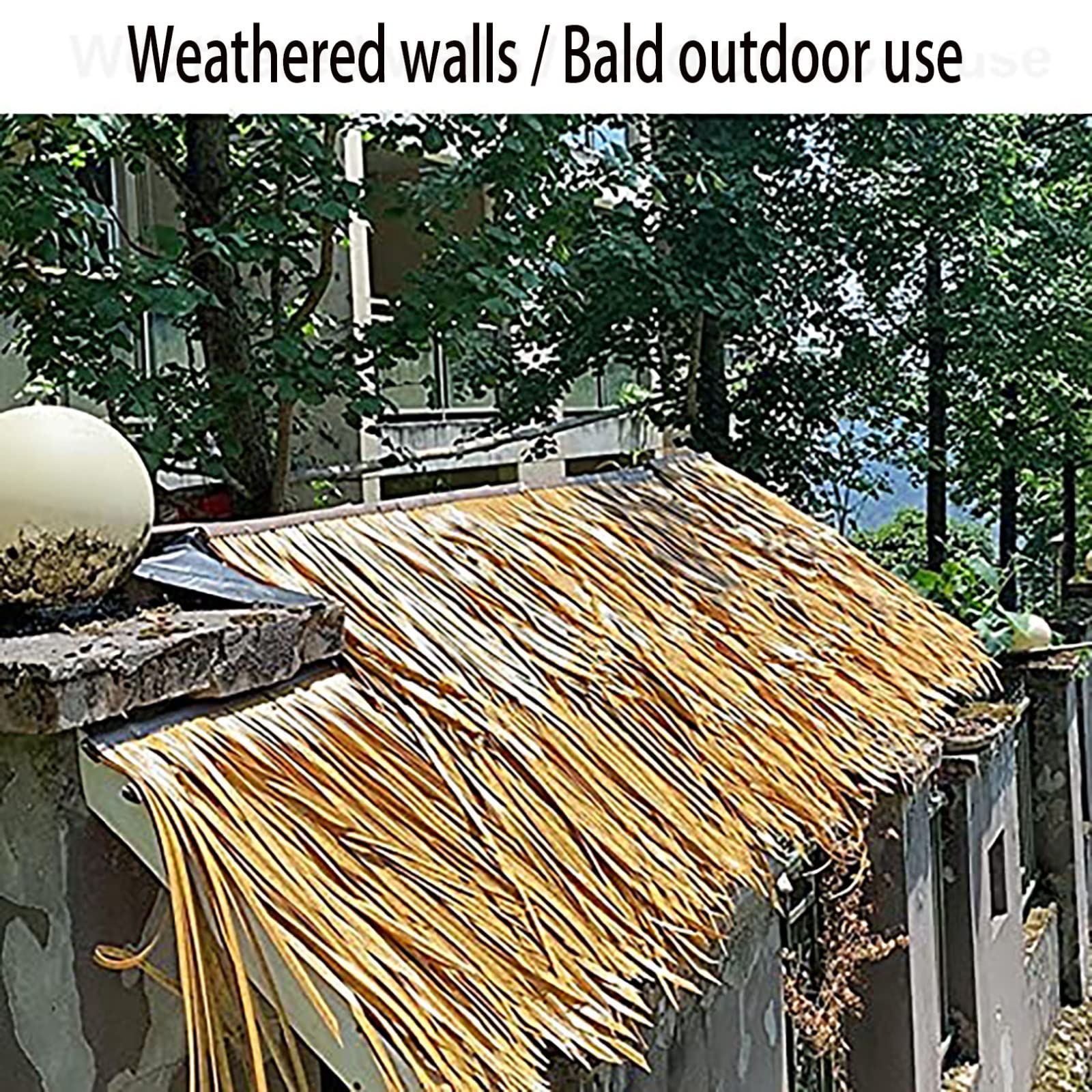 Künstliche Palmen-Strohrollen Simulations-Strohdachziegel Mexikanisches Strohdach Stroh Tiki-Hütte Grasdach Regenschirmabdeckung Minibar-Dach Und Terrassen-Sonnenschutz,4 STÜCK