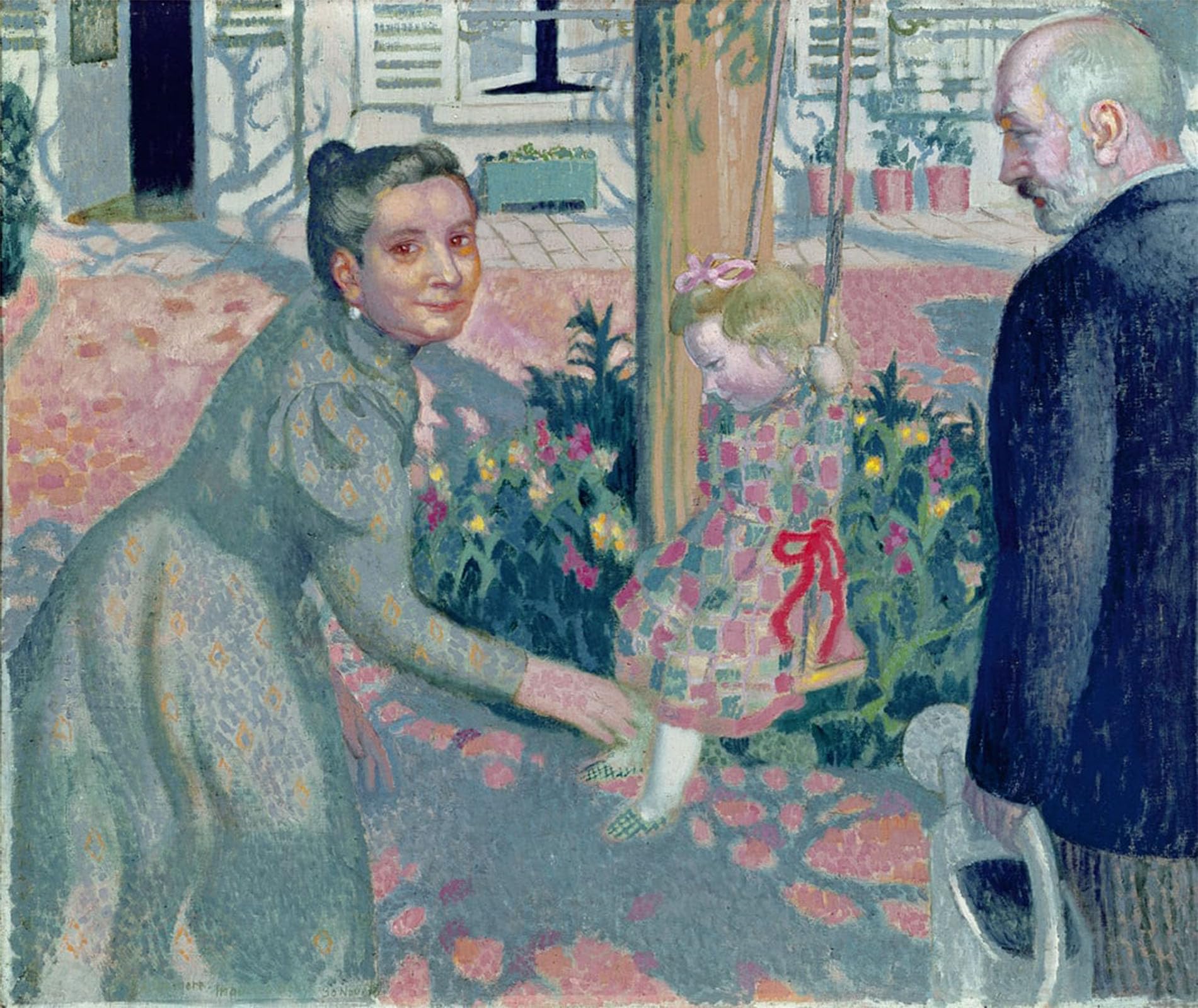 SERENDIPITP Retro Picture Poster Wall Art Pictures Painting Portrait of the Denis Grandparents by Maurice Denis Wall Art Canvas Print for Wall Decor 60x90cm