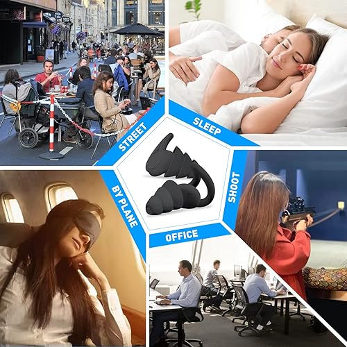 Miniatura 6 de Tapones para los oídos para dormir con cancelación de ruido tapones reutilizables de silicona suave para reducción de ruido protección auditiva