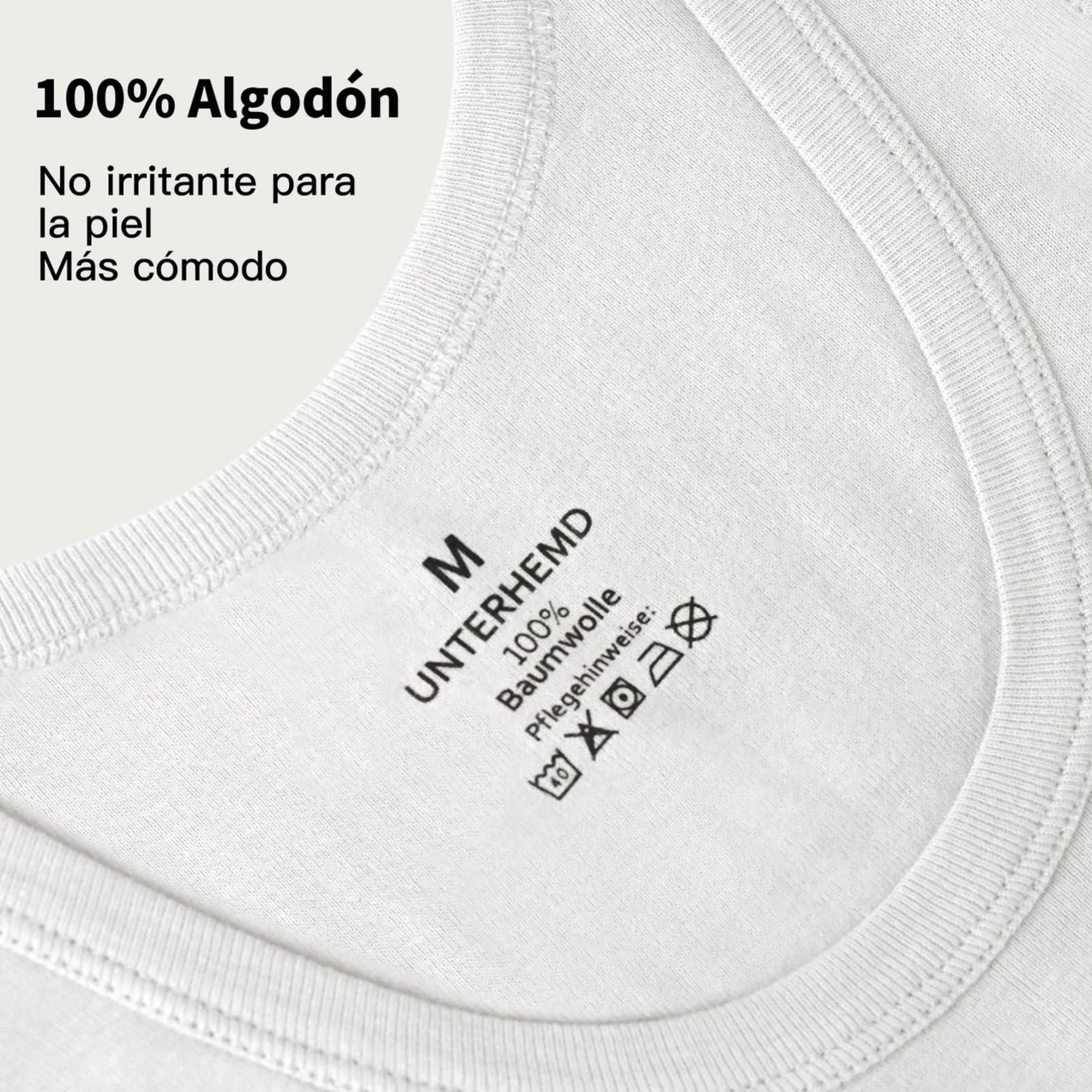 Camisetas Interior Hombre Clásicas 100% Algodón Pack Varias Tallas S-5XL
