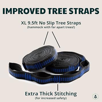 Evergreen Lightweight Outdoor Portable Camping Hammock - Single & Double with Tree Straps for Backpacking, Camping, Travel, Hiking (Double, Green)