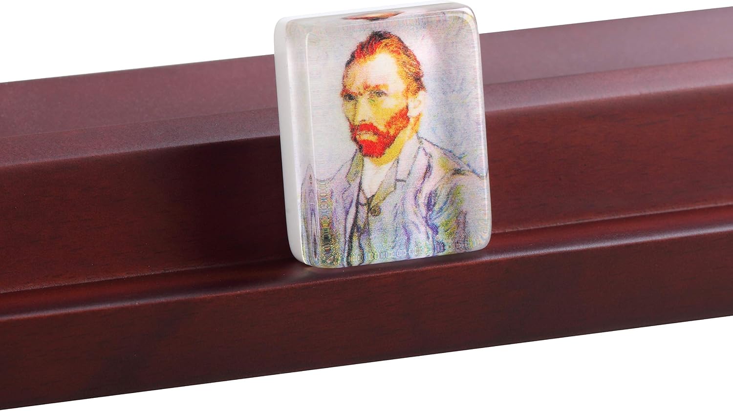 166 American Western Mahjong Mah jongg Set Suitcase Limited Edition Embedded Masterpiece Background in Leather Suitcase Van Gogh