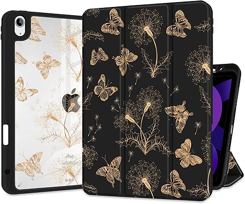 MEEgoodo Funda para iPad Air de 5 y 4 generación de 10.9 pulgadas 2022 2020, fundas para tableta con cubierta trasera transparente transparente para